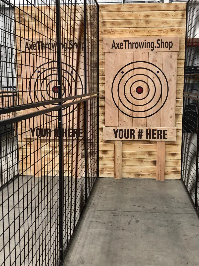 Purpose-made lanes for axe throwing